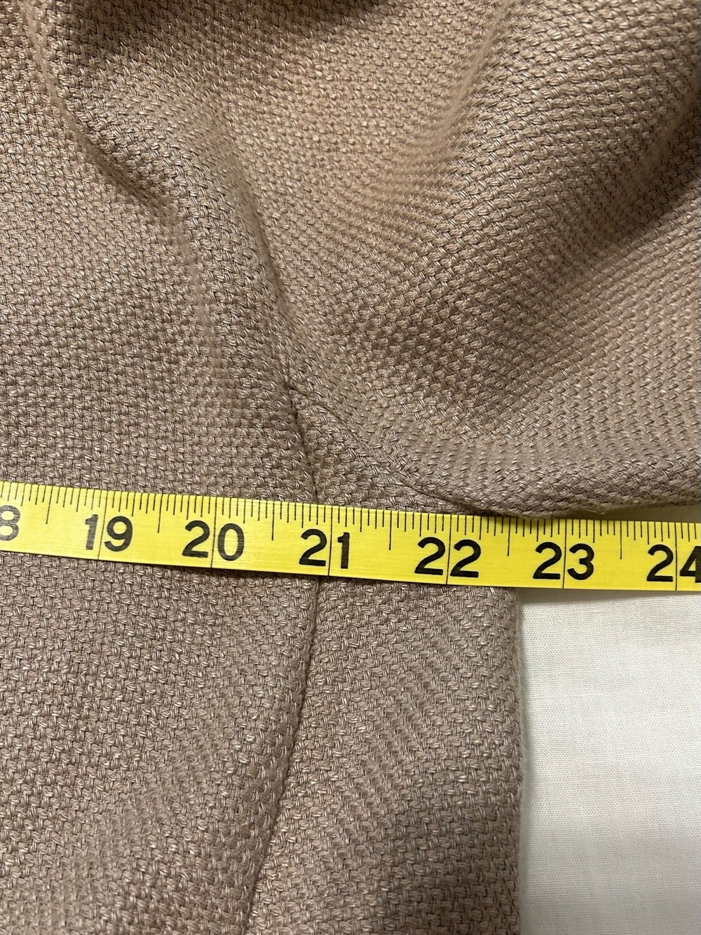 Eileen Fisher Open Front Textured Linen Blend Swing Jacket - Taupe - Picture 7 of 8